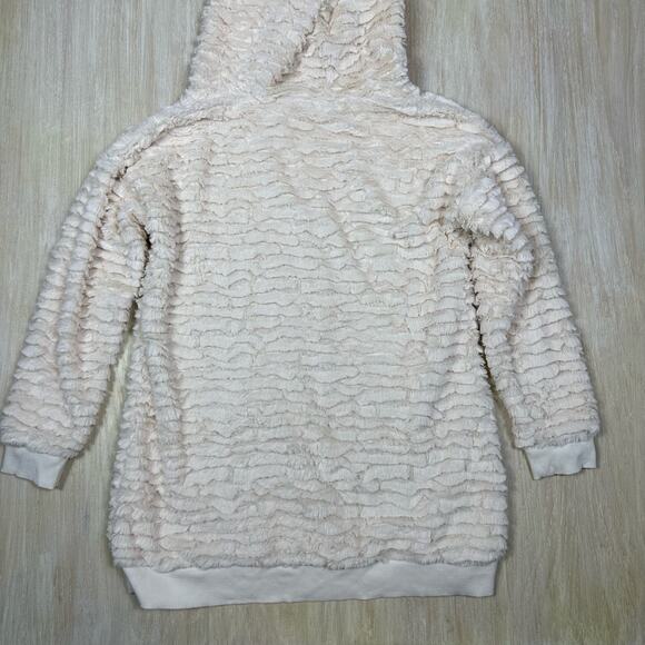 Soft Surroundings Ivory Novella Teddy Fuzzy Soft Zip Tunic Sweater Jacket XS - Picture 10 of 16